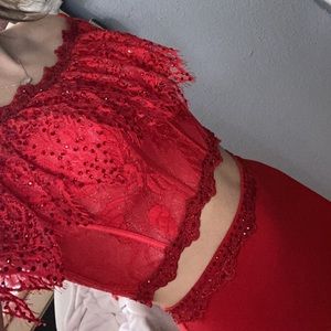 2 piece prom dress! worn once for like 2 hours! looks brand new!